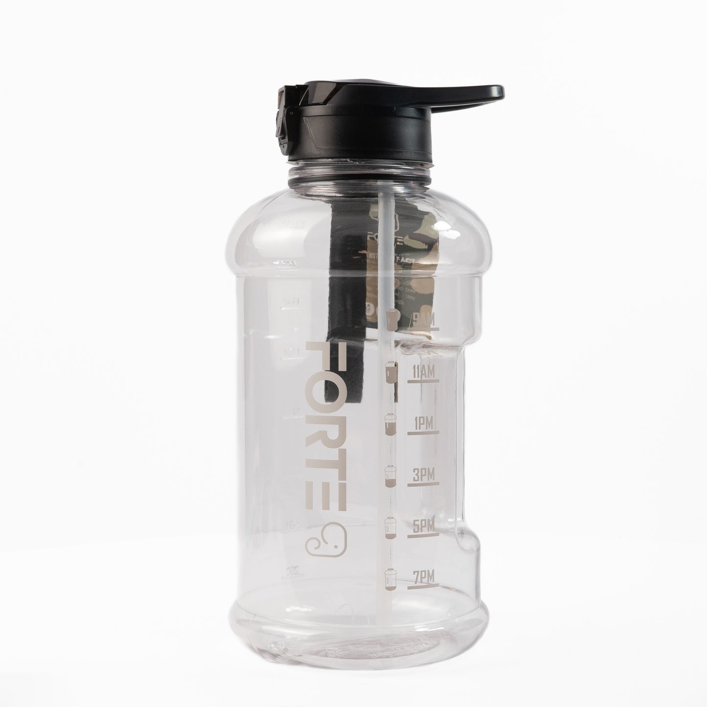 Forte 2.2L (74oz) Large BPA-Free Plastic Water Bottle with Sleeve