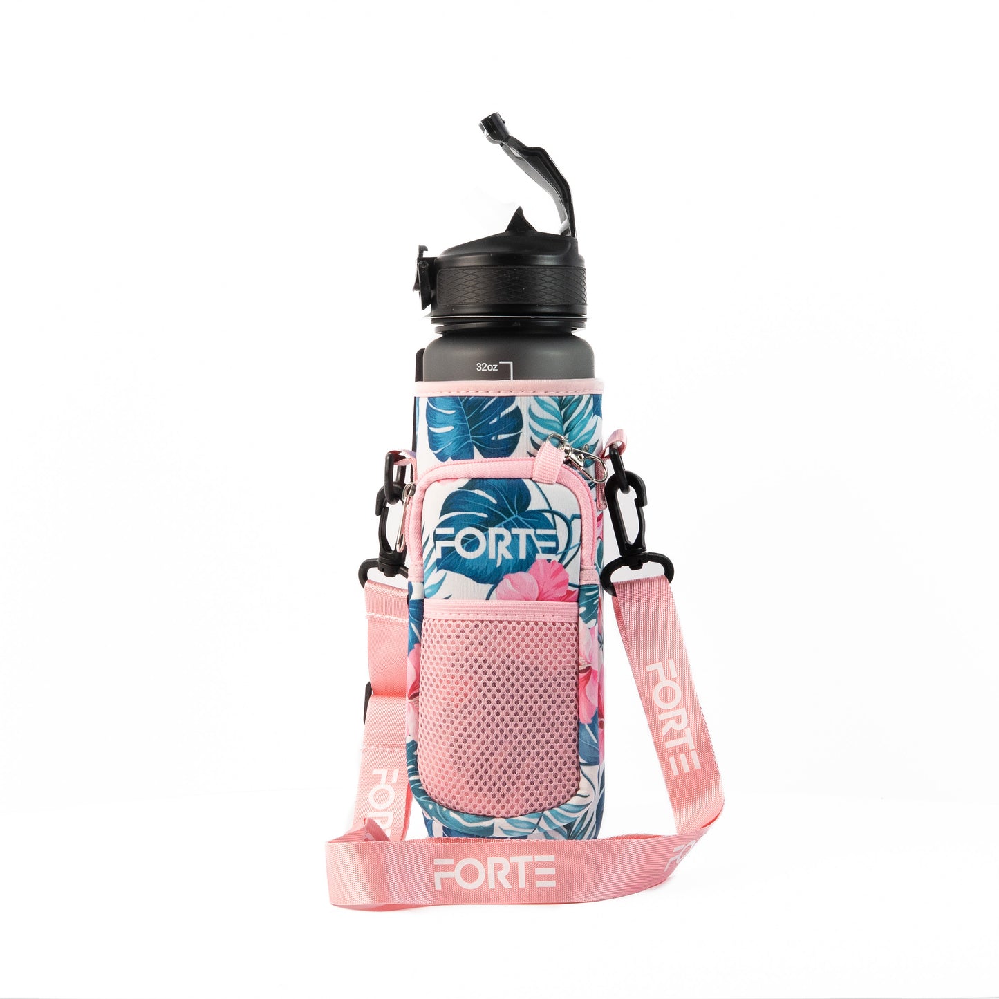 Forte 1L (34oz) BPA-Free Plastic Water Bottle with Sleeve