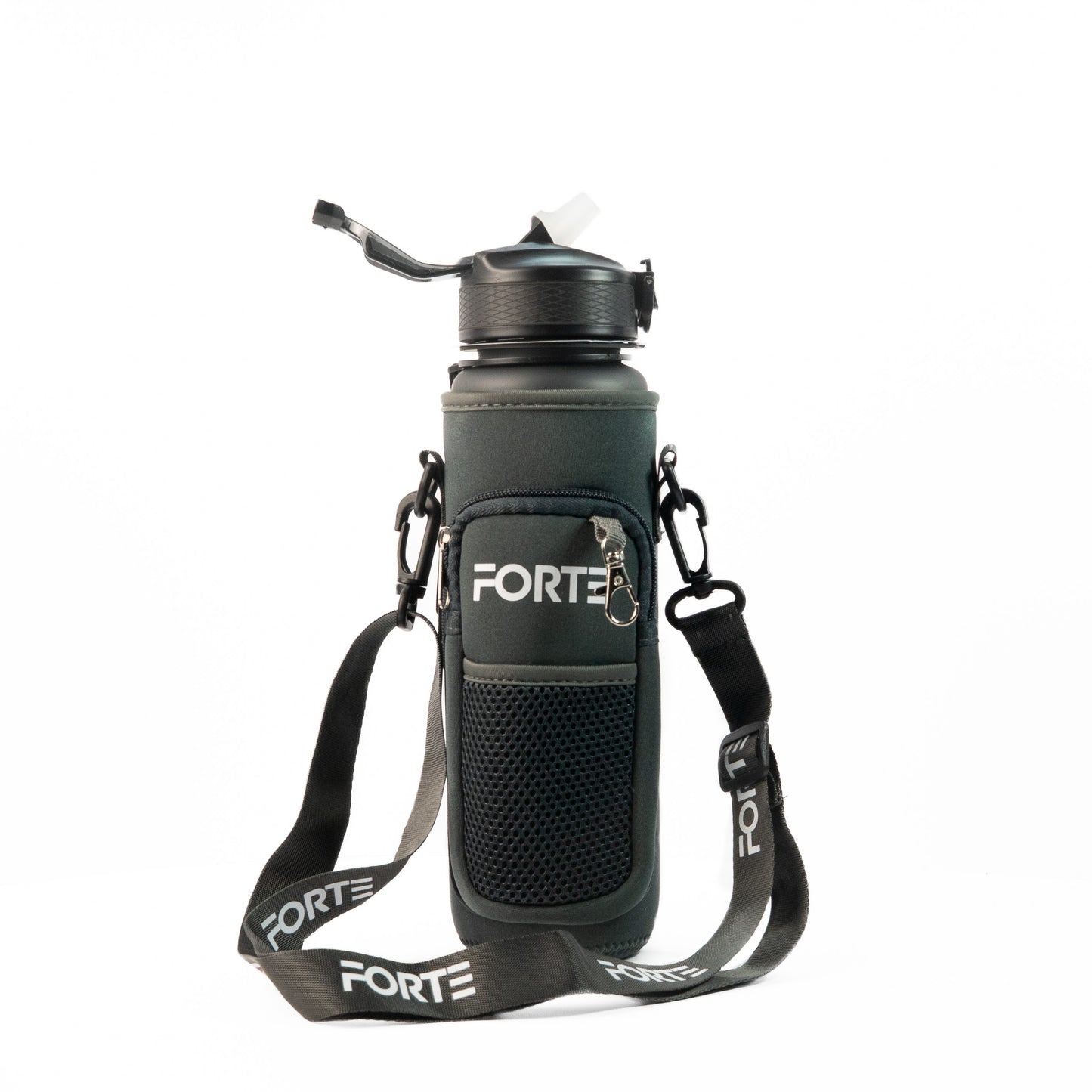 Forte 1L (34oz) BPA-Free Plastic Water Bottle with Sleeve