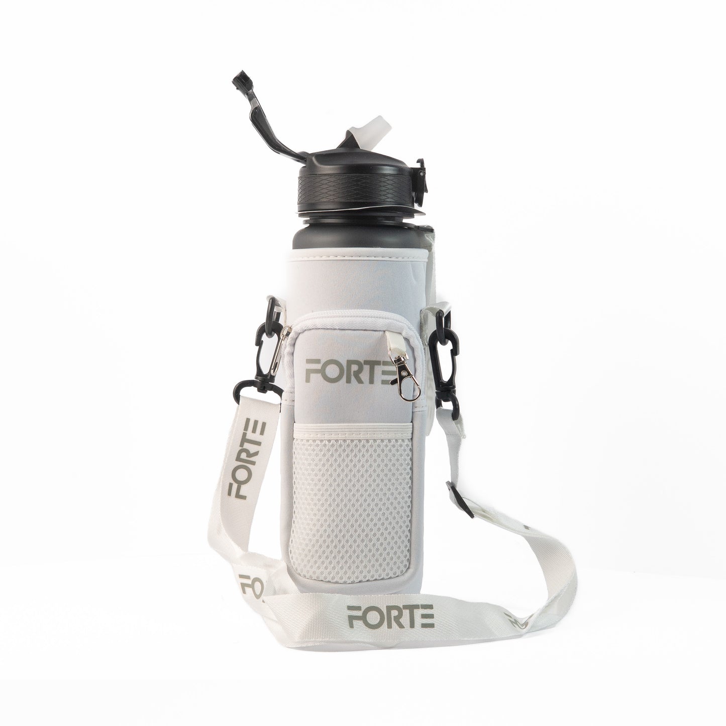 Forte 1L (34oz) BPA-Free Plastic Water Bottle with Sleeve