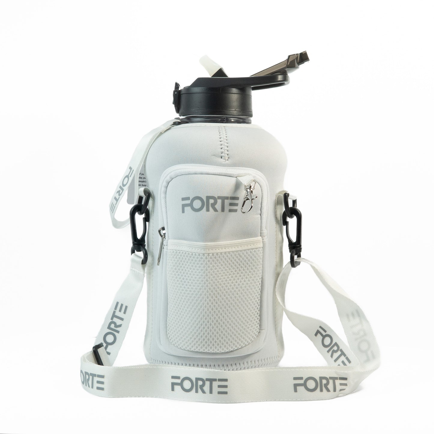 Forte 2.2L (74oz) Large BPA-Free Plastic Water Bottle with Sleeve